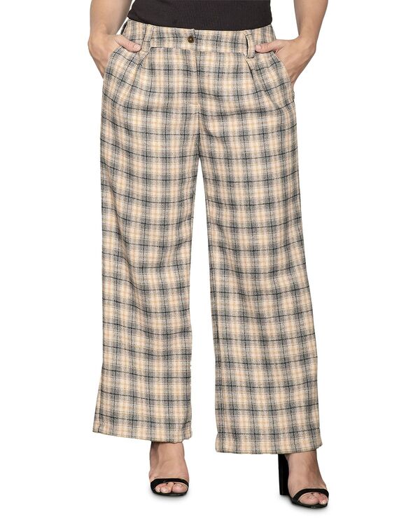 スタンダーズ アンド プラクティス レディース ボトムス カジュアルパンツ ワイドレッグ プラスサイズ standards & practices Plusize Plaid Wide Leg Pants Plaid チェック