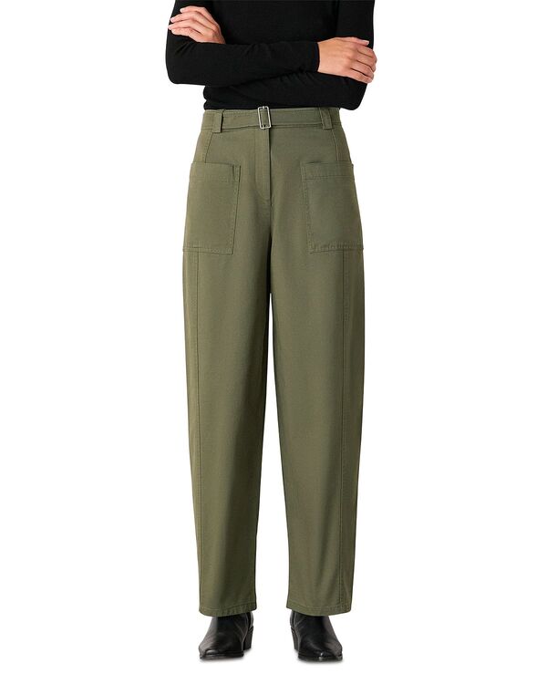 ホイッスルズ レディース ボトムス カジュアルパンツ Whistles Belted Barreleg Pants Khaki カーキ｜ReVida 店