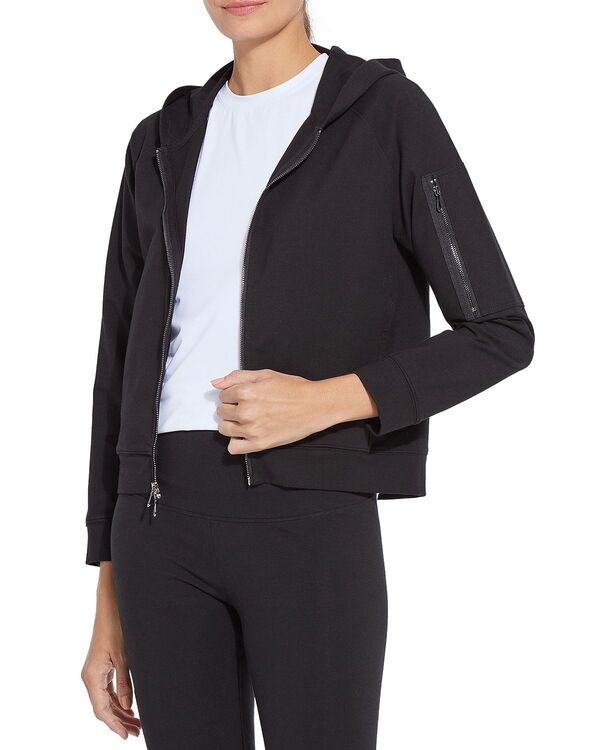 リジー レディース アウター パーカー・スウェット シャツ コットン Lyss Cotton Zip Up Hoodie Sweatshirt Black ブラック