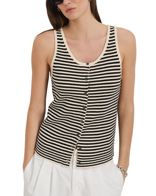 アレックスミル レディース アウター ベスト Alex Mill Striped Louisa Vest Cream/Black クリーム