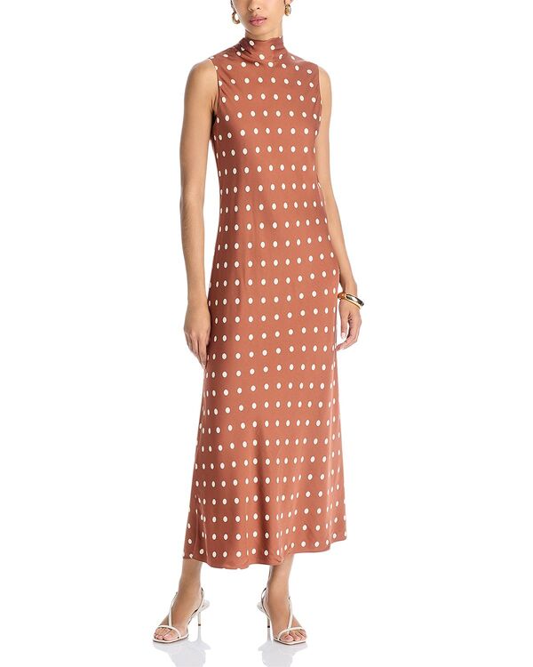 フレンチコネクション レディース トップス 衣装 midi 繻子 FRENCH CONNECTION Ennisatin Midi Dress Cafe Brown/Porcelain Cream 皮膚軟化剤 ワンピース-レディースファッション