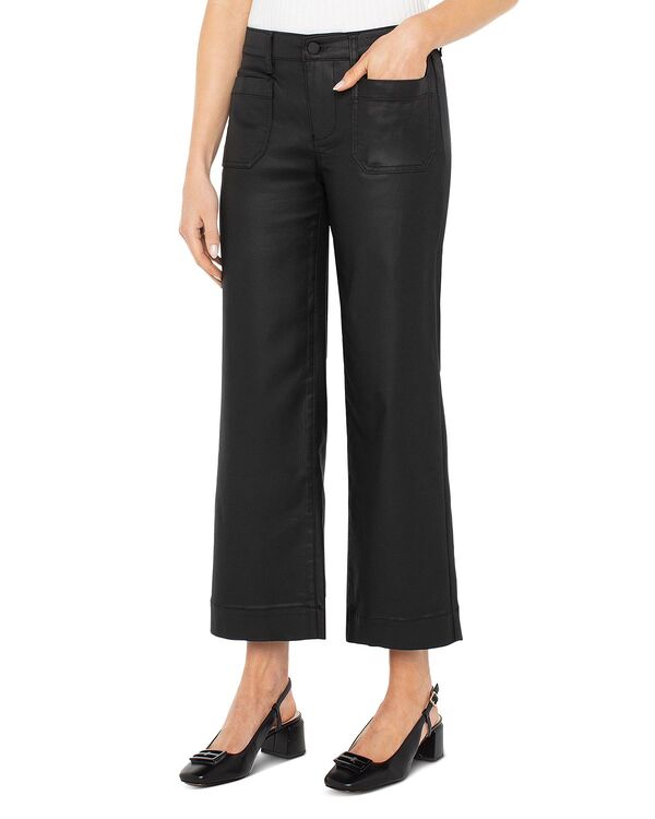 リヴァプール ロサンゼルス レディース ボトムス デニムパンツ コート アンクル ジーンズ Liverpoolos Angeles High Rise Patch Pocket Ankle Jeans Coated Black Coated ブラック