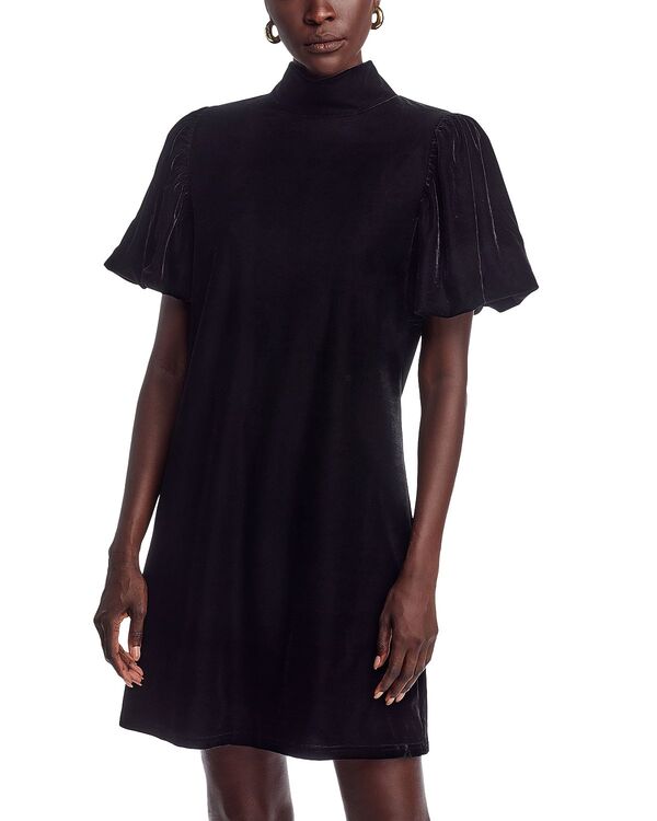 エリアスターズ レディース トップス ワンピース モックネック ベルベット Area Stars Mock Neck Velvet Dress Black ブラック