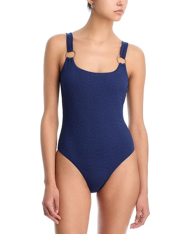 アクア レディース 水着 上下セット AQUA Swim O Ring One Piece Swimsuit - Exclusive Navy ネイビー｜ReVida 店