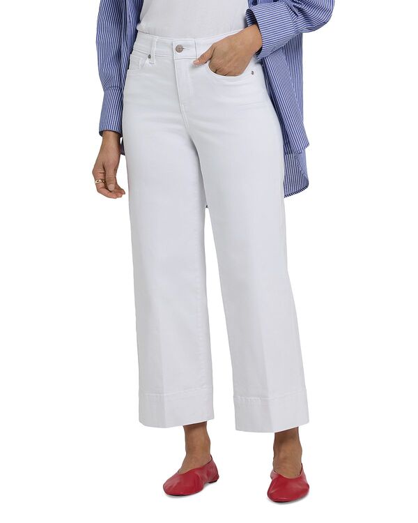 エヌワイディージェイ レディース ボトムス デニムパンツ ワイドレッグ アンクル ジーンズ NYDJ Teresa Wide Leg Ankle Jeans in Optic White ホワイト