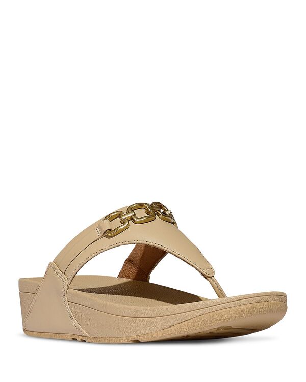 フィットフロップ レディース シューズ サンダル レザー FitFlop Women's Lulu Square Chain Leather Toe Post Sandals Cappuccino