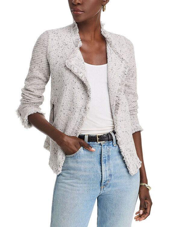 ニックプラスゾーイ レディース アウター ジャケット・ブルゾン ニット フリンジ NIC+ZOE Fringe Mix Knit Jacket Sugar Cookie