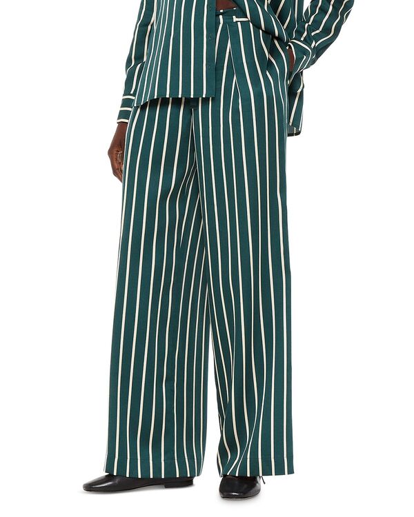 ホイッスルズ レディース ボトムス 心地好いズボン下 Whistles Alex Striped Pants Green/Mulit 緑であること ボトムス-パンツ-レディースファッション