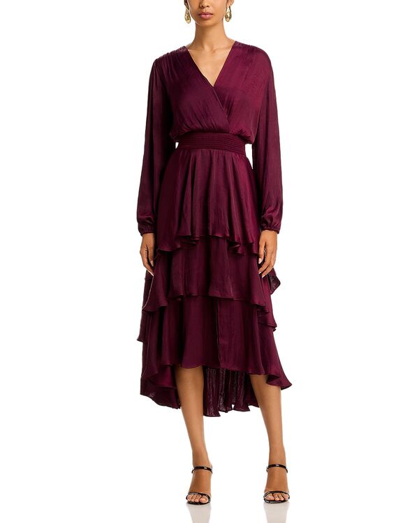 スティーブ マデン レディース トップス ワンピース アシンメトリー ミディ STEVE MADDEN Bei Surplice Neck Asymmetric Midi Dress Wine ワイン 20,866円