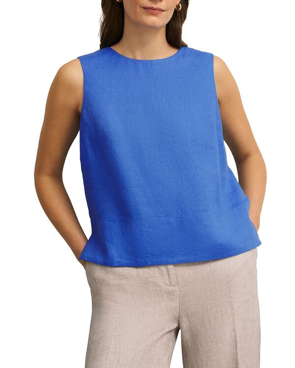 ホッブスロンドン レディース トップス シャツ リネン HOBBS LONDON Malindi Linen Top French Blue ブルー