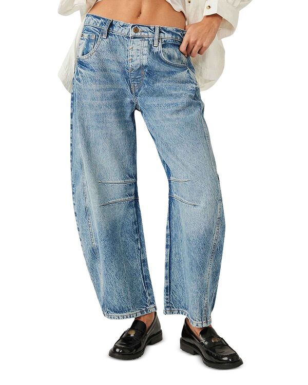 フリーピープル レディース ボトムス デニムパンツ ジーンズ Free People We The Free Good Luck Mid Rise Barrel Jeans in Ultra Light Beam Ultra Light Beam