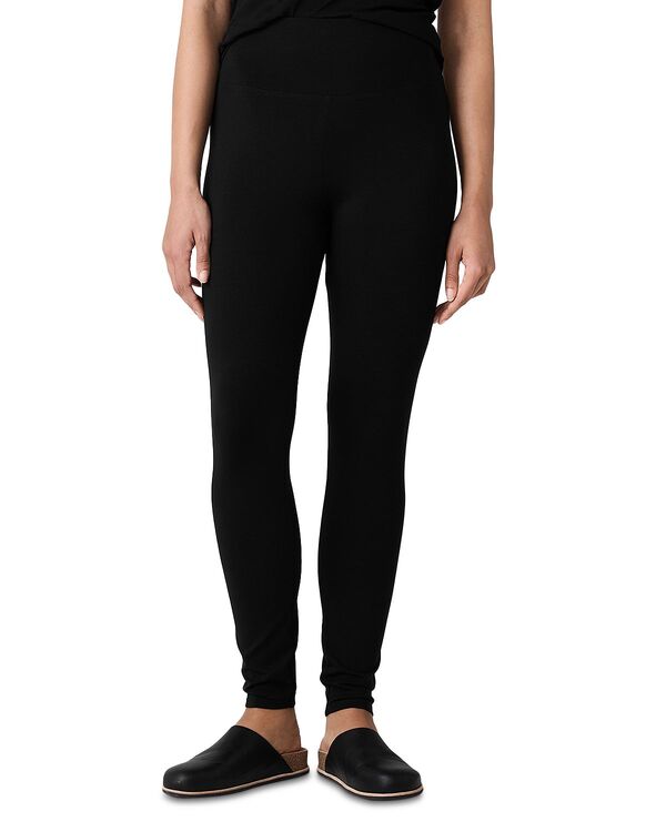 エイリーンフィッシャー レディース ボトムス レギンス ニット ジャージー Eileen Fisher Stretch Jersey Knit Leggings Black ブラック