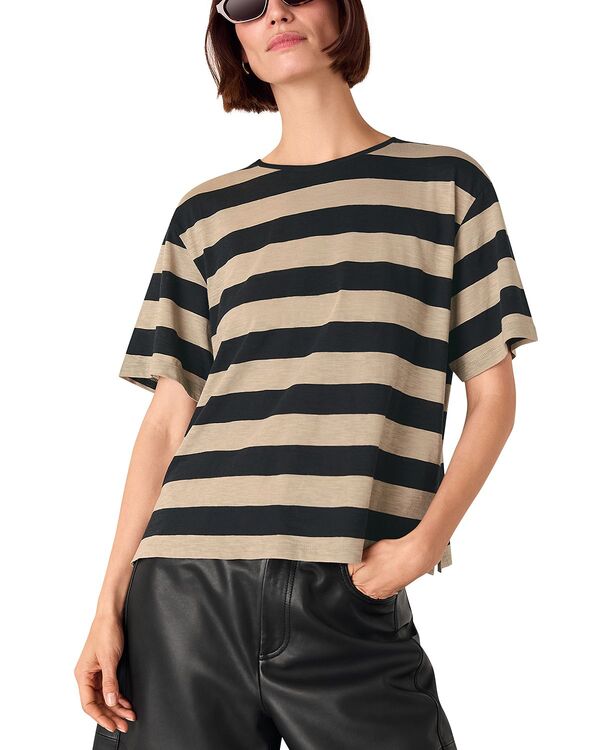ホイッスルズ レディース トップス Tシャツ Whistlestriped Tee Blackmulti ストライプ