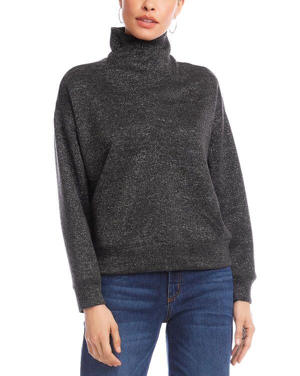 カレンケーン レディース アウター ニット・セータートルネック Karen Kane Long Sleeve Faux Wrap Turtleneck Sweater Bks