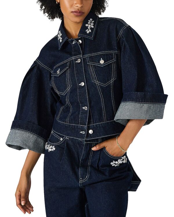 スティーブ マデン レディース アウター ジャケット・ブルゾン デニム STEVE MADDEN Dorothy Wide Sleeve Denim Jacket Bijou Blue ブルー