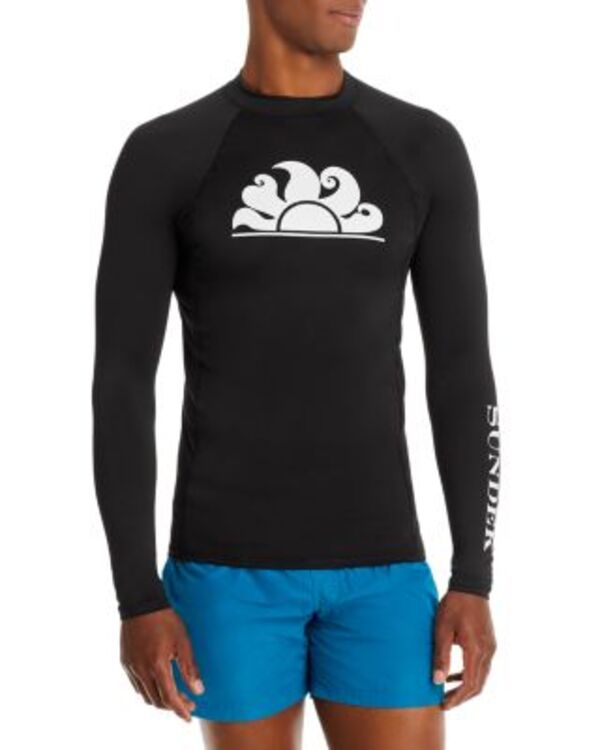 サンデッキ レディース 水着 トップのみ レギュラーフィット SUNDEK Regular Fit 50+ UPF Long Sleeve Rash Guard Black ブラック