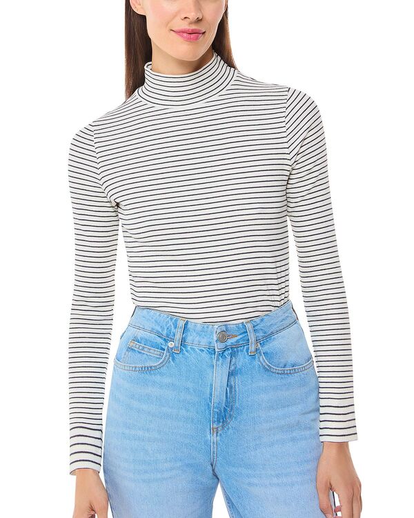 ホイッスルズ レディース トップス シャツ ハイネック リブ Whistles Ribbed High Neck Top Ivory/Multi アイボリー｜ReVida 店