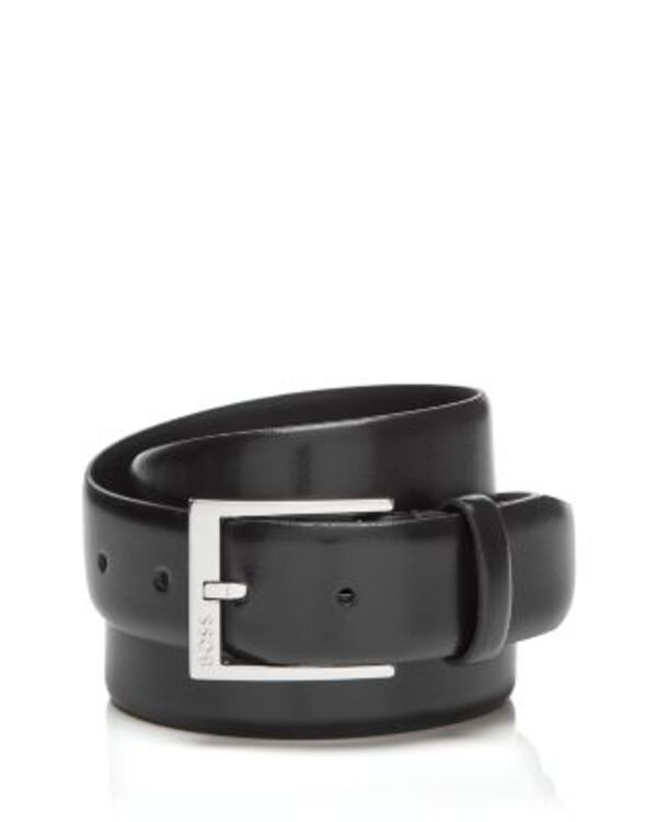 元締め メンズ 付属品 胴締め なめし革 BOSS Men\u0027s Leather Belt Black 黒いこと