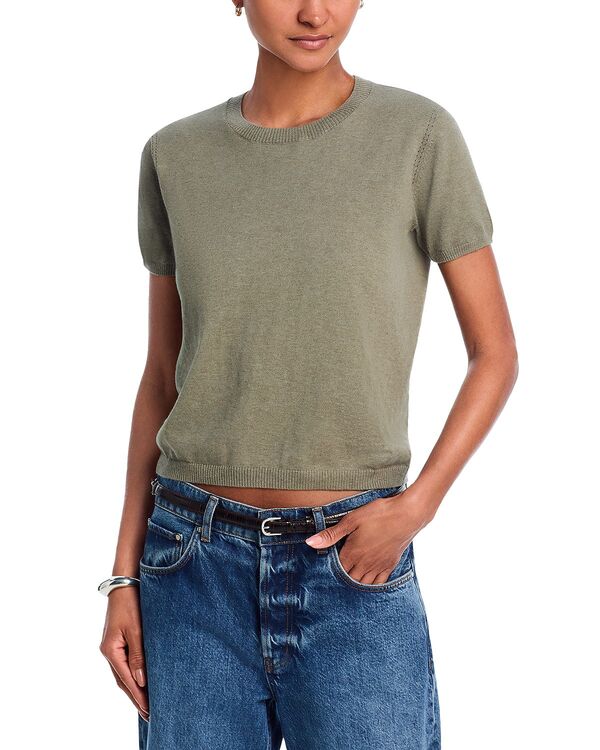 ベラダール レディース アウター ニット・セーター クルーネック Bella Dahl Short Sleeve Crewneck Sweater Fernwood