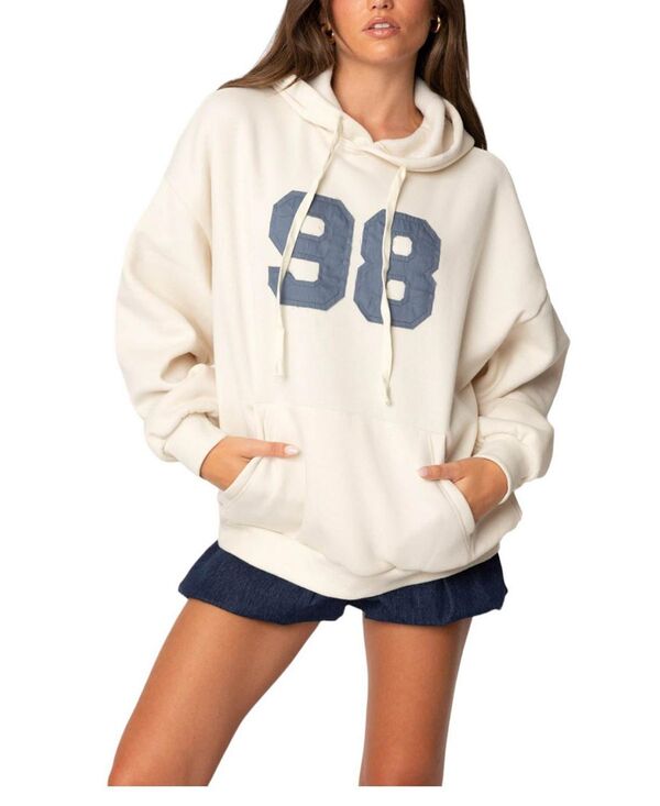 アディクテッド レディース アウター パーカー・スウェット Edikted 98 Oversized Hoodie Cream クリーム｜ReVida 店 20,636円