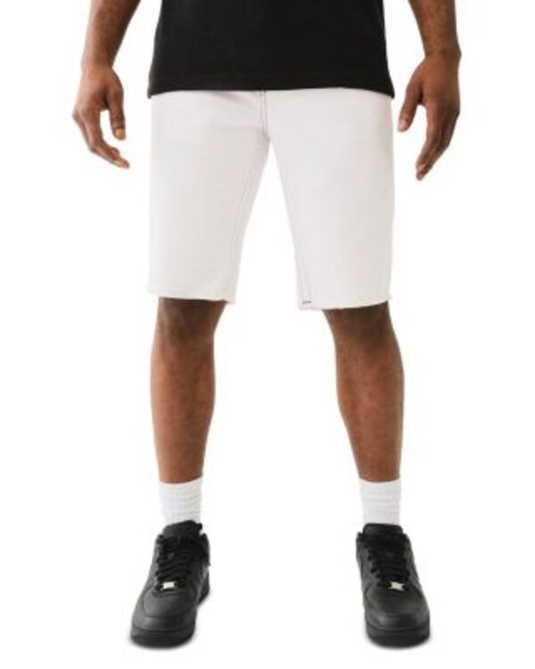 トゥルーレリジョン メンズ ボトムス ハーフパンツ・ショーツ ショートパンツ デニム True Religion Ricky Straight Fit Denim Shorts in Optic White ホワイト 19,965円