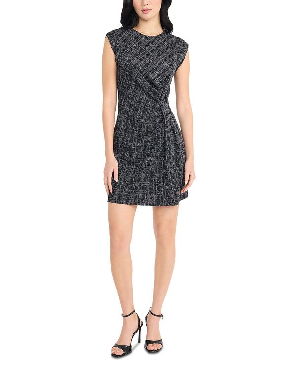ドナモーガン レディース トップス ワンピース ミニ Donna Morgan Simmer Mini Dress Navy/Black/Silver ブラック