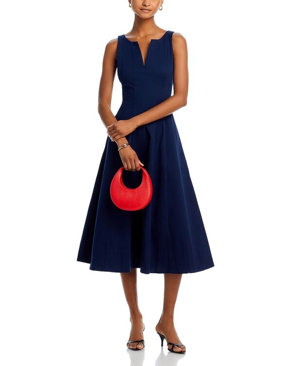 アクア レディース トップス ワンピース ミディ AQUA Paneled Midi Dress - Exclusive Navy ネイビー