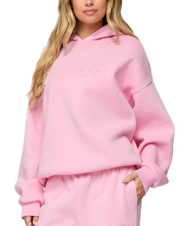 アディクテッド レディース アウター パーカー・スウェットール Totally Edikted Hoodie Pink ピンク