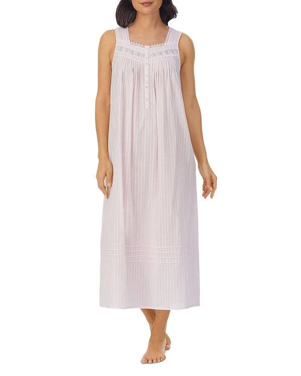 エイレーンウェスト レディース アンダー御召しもの ナイト爵御召しもの 綿織物 Eileen West Dobby Stripe Cotton Ballet Nightgown Blush 毛はらい