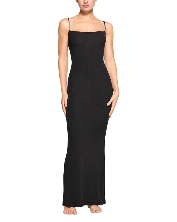 スキムズ レディース トップス ワンピース SKIMSoft Lounge Long Slip Dress Onyx｜ReVida 店
