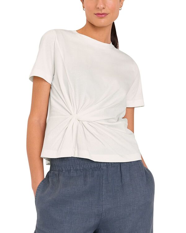ホイッスルズ レディース トップス Tシャツ Whistles Twist Frontee White ホワイト|ReVida 店