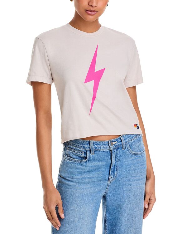アヴィエイターネイション レディース トップス Tシャツ グラフィック Aviator Nation Bolt Graphic Boyfriend Tee - Exclusive Heather Grey/Pink グレー