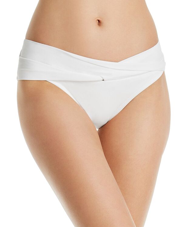 ロビンピッコーネ レディース 水着 ボトムスのみ Robin Piccone Ava Solid Twist-Front Bikini Bottom White ホワイト