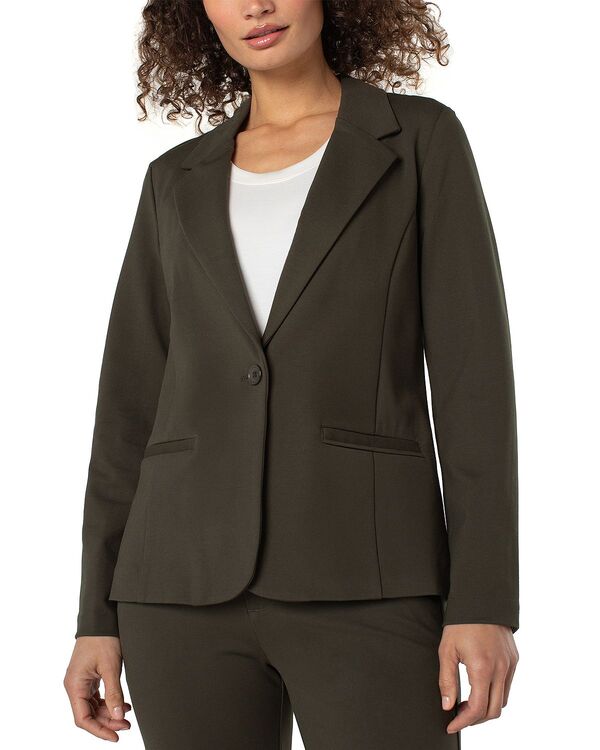 リヴァプール ロサンゼルス レディース アウター ジャケット・ブルゾン ブレザー Liverpoolos Angeles Fitted Ponte Blazer Forest Night フォレスト