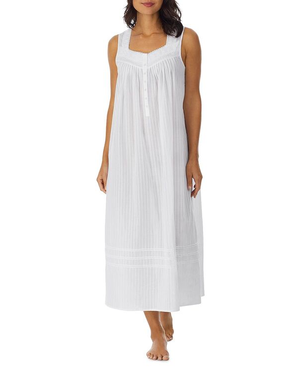 エイレーンウェスト レディース アンダー御召しもの ナイト爵御召しもの ノースリーブ Eileen West Ballet Sleeveless Nightgown White 白いこと