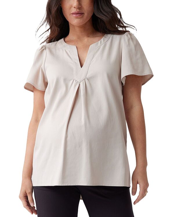 イングリッド&イザベル レディース トップス シャツ マタニティ Ingrid & Isabel Maternity Short Sleeve Woven Top Stone ストーン