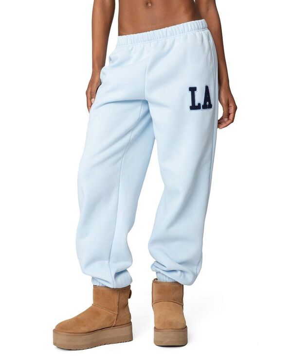 アディクテッド レディース ボトムス カジュアルパンツ スウェットパンツ Edikted La Loversized Sweatpants Light Blue ブルー|ReVida 店