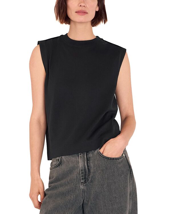 ホイッスルズ レディース アウター ベスト ノースリーブ Whistles Edie Sleeveless Vest Black ブラック