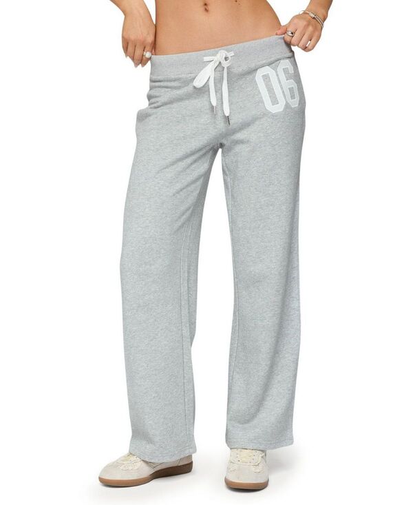 アディクテッド レディース ボトムス カジュアルパンツ プチ スウェットパンツ Edikted Petite 06 Sweatpants Gray Melange グレー