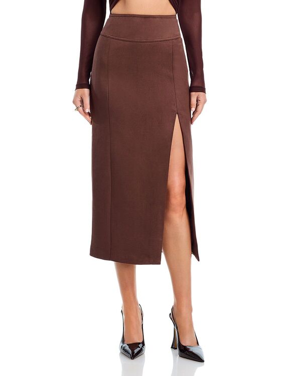 バードット レディース トップス ワンピース ミディ スエード Bardot Dante Faux Suede Midi Dress Chocolate チョコレート