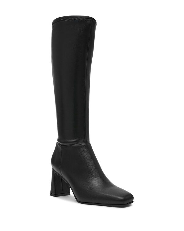 スティーブ マデン レディース シューズ ブーツ・レインブーツ STEVE MADDEN Women's Hunny Boots Black Leather ブラック