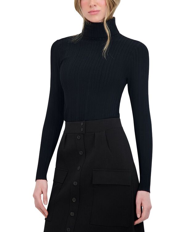 ポイント レディース アウター ニット・セータートルネック Pointurtleneck Top Black ブラック