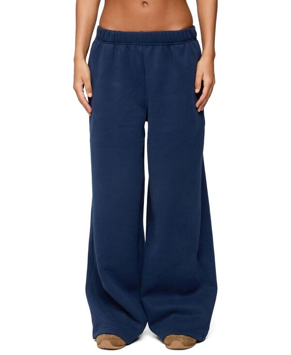 アディクテッド レディース ボトムス カジュアルパンツ ストレート スウェットパンツ Edikted Senior Girl Straight Leg Sweatpants Navy ネイビー