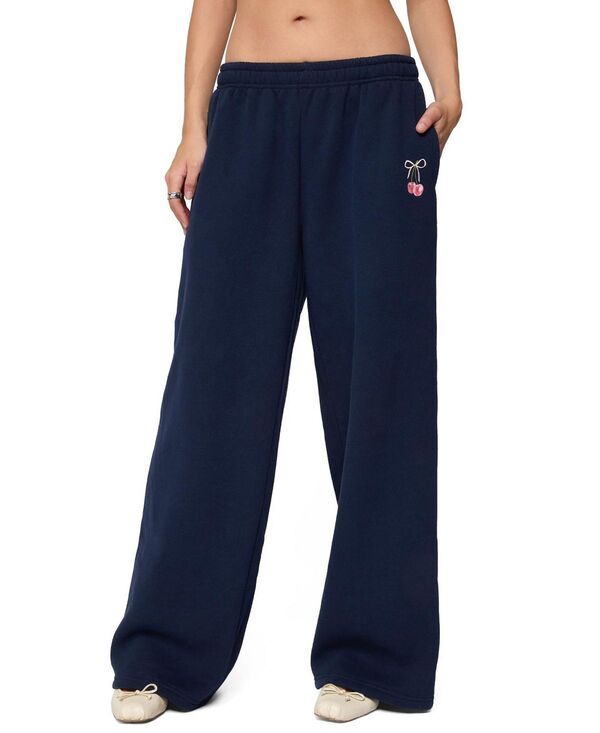 アディクテッド レディース ボトムス カジュアルパンツ スウェットパンツ Edikted I Don'T Chase I Attract Sweatpants Navy ネイビー