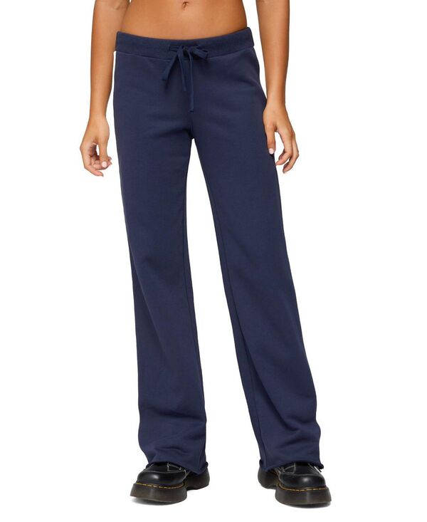 アディクテッド レディース ボトムス カジュアルパンツ スウェットパンツ コントラスト Edikted Baker Contrastriped Sweatpants Navy ネイビー