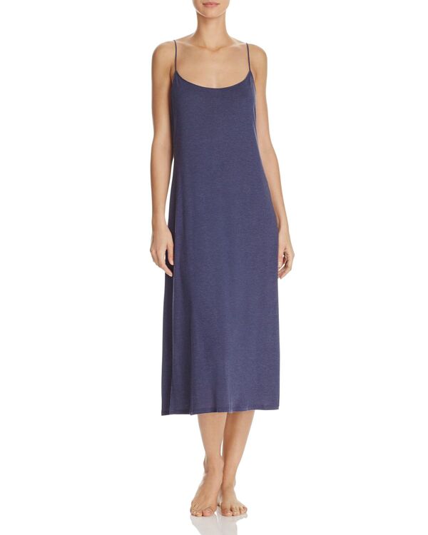 ナトリ レディース アンダー御召しもの ナイト爵御召しもの 編み物 Natori Shangri La Knit Gown Heather Navy Blue ギョリュウモドキ