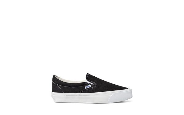 バンズ メンズ シューズ スリッポン・ローファー Vans Men's Premium Slip-On 98 Black White ホワイト|ReVida 店