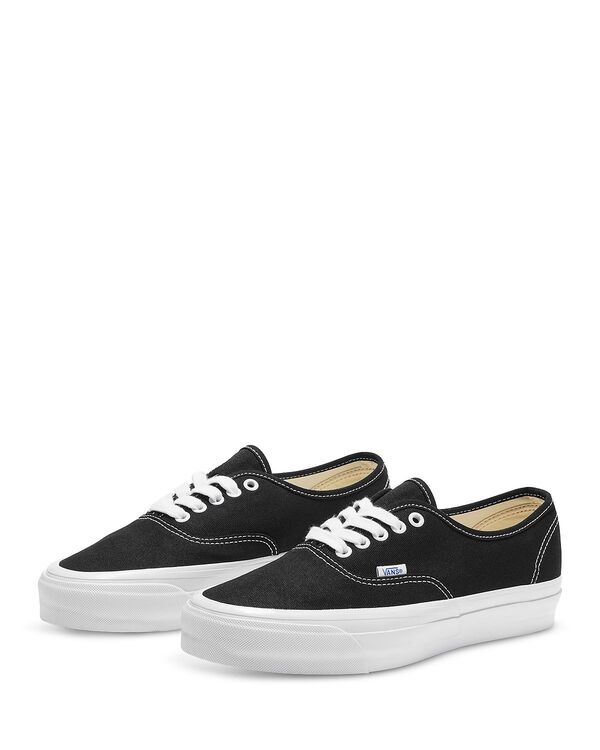バンズ レディース シューズ スニーカー Vans Women's LX Authentic ReIssue Black Low Top Sneakers Black/White ホワイト