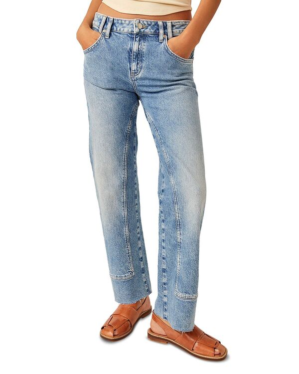 フリーピープル レディース ボトムス デニムパンツ ジーンズ Free People We The Free Risk Taker High Rise Straight Jeans in Mantra|ReVida 店