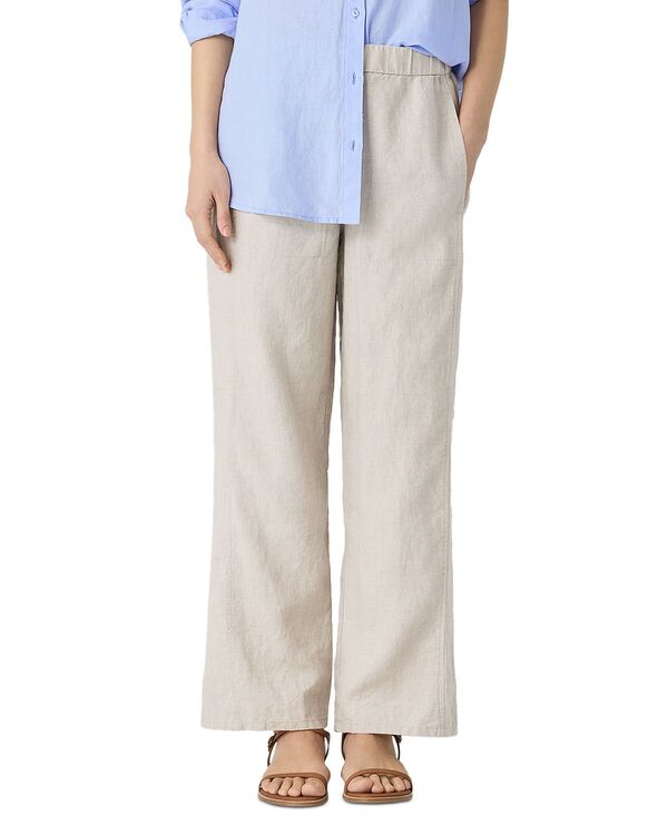 エイリーンフィッシャー レディース ボトムス カジュアルパンツ アンクル リネン Eileen Fisher Linen Wide Ankle Pants Unnatural|ReVida 店